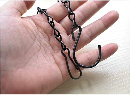 YINGFENG 10 Pack 9.5 Inch Black Hanging Chains, Garden Plant Hangers for Hanging Bird Feeders, Billboards, Chalkboards, Basket, Planters, Lanterns, Wind Chimes and Decorative Ornaments Etc.
