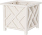 Lattice Design Outdoor Planter Box - 14.75” Square 13” Tall White Plant Pot - Decorative Plant Pots for Front Porch Decor - Flower Pots Outdoor Planters for Porch Patio or Garden Decor by Pure Garden