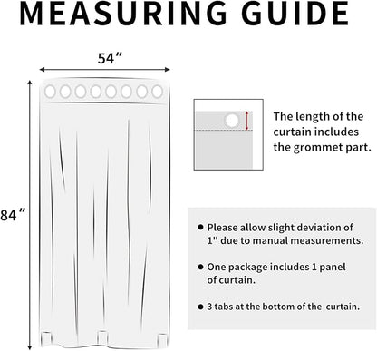 Easy-Going Linen Look Outdoor Curtains Waterproof Windproof Porch Curtains, Soft Thicken Outdoor Privacy Curtains for Patio, Gazebo, Grommet Top and Tab Bottom Drape, 1 Panel, 54x84 inch, Sky Blue