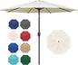 Simple Deluxe 9' Patio Umbrella Outdoor Table Market Yard Umbrella with Push Button Tilt/Crank