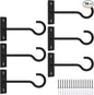 6Pack 4inch Wall Hook for Hanging Plant Bracket Black
