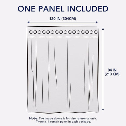 PureFit Outdoor Curtains for Patio Waterproof Weatherproof, UV Resistant Outside Curtains for Gazebo, Front Porch, Pergola, Sun Blocking Privacy Curtain, 120W x 84L inch, 1 Panel, Navy Blue