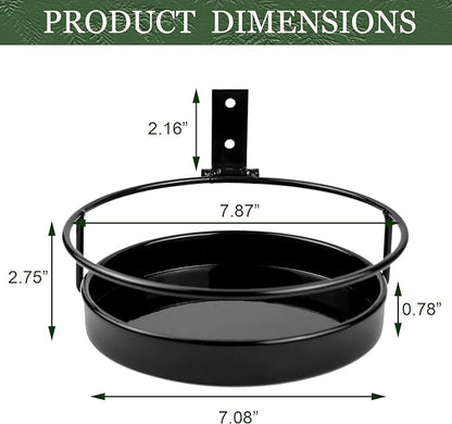 ARTORA Wall Mounted Plant Holder, 2 Pack Metal Flower Pot Wall Hanging Shelf Black Indoor Outdoor Decorative Floating Shelves Planter Hanger Racks for Bedroom Living Room Porch Balcony Decor