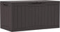 YITAHOME 100 Gallon Resin Deck Box, Weather Resistant Outdoor Storage Box, Lockable Indoor Outdoor Storage for Supplies and Essentials, Dark Brown