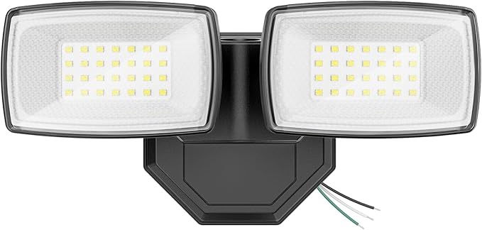Onforu 3200LM Flood Lights Outdoor, 32W 6500K LED Security Light Manual Switch Controlled, IP66 Waterproof Outdoor Lights, Wall Mount Exterior Flood Light with 2 Adjustable Heads Floodlights Outside