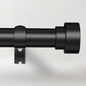 Time Forest Black Curtain Rods for Windows 32 to 120 Inch (2.6-10 Feet), 1 Inch Diameter Adjustable Heavy Duty Curtain Rod, Modern Style Indoor Outdoor Long Window Drapery Rods with End Caps