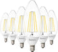 Sunco 6 Pack Dusk to Dawn LED Outdoor Light Bulb B11, Edison Filament Candelabra Bulbs for Porch Lighting, 500 LM, 5W (40W Equivalent), 3000K Warm White, E12 Base, Photocell Sensor UL