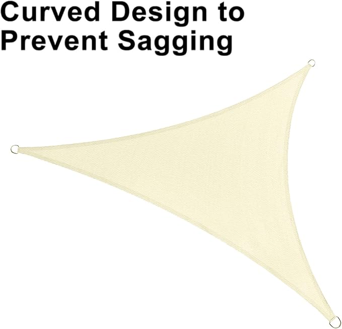 LOVE STORY Custom Size 9'x18'x20.1' Butter Cream Sun Shade Sail Right Triangle Sunhsade Fabric Awning Canopy for Patio Backyard Carport Pergola (Customized)