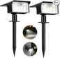 Nipify Solar Spot Lights Outdoor Motion Sensor, [2 Pack/62 LED]3 Modes Solar Landscape Spotlights Outdoor Waterproof, 2-in-1 Solar Lights Outdoor Pathway Lights for Yard Garden Wall Patio, Cool White