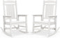 SERWALL Outdoor Rocking Chairs Set of 2, Oversized HDPE Porch Rockers for Adults, All-Weather Composite Patio Rocking Chairs, White
