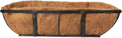 bboUod 2 pcs Garden Coconut Planter Liners Preformed Window Box Liners Natural Trough Coco Liner Coir Mats (24 inch)