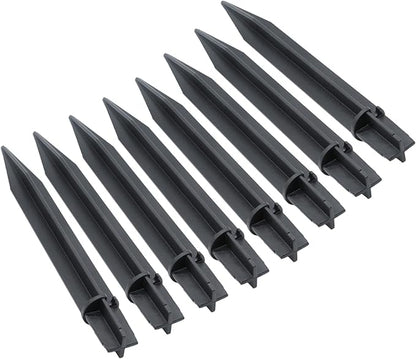 8PCS Torch Stake 8.26 Inch Pathway Light Stake Plastic Path Light Replacement ABS Plastic Stake Solar Stake for Garden, Pathway Lamps(Head Mounting Dia 0.82 Inch)