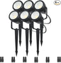 Low Voltage Safety Landscape Lights Outdoor: 7W 840LM LED Landscape Lighting with Connectors & Transformer for Tree Garden Yard Pathway | 24V Warm Yellow 3000K Spotlights | IP65 Waterproof | 6 Pack