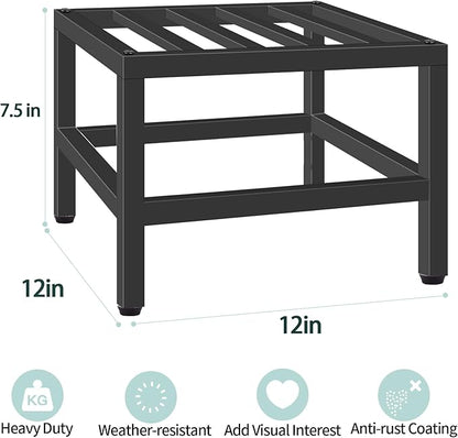 Plant Stand Indoor Outdoor, Single Plant Stands Metal Pedestal Stand for Indoor Outdoor, Iron Flower Stand Display Planter Shelf for Garden Deck Living Room