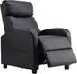 Sweetcrispy Recliner Chair PU Leather Recliner Sofa No Massage, Home Theater Seating with Lumbar Support, Adjustable Push Back Overstuffed High-Density Sponge Reclining for Living Room, Black