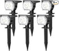 EIUIO Solar Outdoor Lights, 3 Lighting Modes Solar Spot Lights Outdoor with Auto On/Off, IP65 Waterproof Landscape Lighting for Garden Yard Pathway