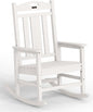 Ciokea Oversized Outdoor Rocking Chair, 380lbs Heavy-Duty Large Patio Rocker, Weather Resistant & Anti-Fade Porch Chair, High Back Cozy Rocking Chair for Outside, Fire Pit, Deck, Garden, White