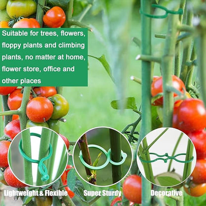 Hysagtek 200 Pcs Plant Clips for Climbing Plants Garden Clips Plant Support Clip for Tomato Gardening Clip for Support & Securing Plants