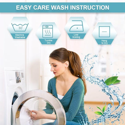RYB HOME Outdoor Curtains for Patio Waterproof Block Sunlight Thermal Insulated Privacy Assured Thick Outside Curtains for Porch, Gazebo, Pergola, W52 x L95, Greyish White, 1 Panel