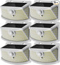 Aootek New Solar Motion Sensor Lights 120 LEDs with Lights Reflector,270° Wide Angle, IP65 Waterproof, Step Lights for Front Door, Yard, Garage, Deck (White, Daylight White, 6-Pack)