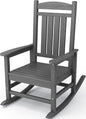 KINGYES Outdoor Rocking Chairs, HDPE All-Weather Patio Rocking Chairs High Back Porch Rocker for Adult, Gray
