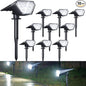 Biling Solar Spot Lights - 2-in-1 Outdoor Landscape Lights, 12 LED Bulbs - Solar Powered, IP67 Waterproof & Adjustable for Patio, Pathway, Yard, Garden, Driveway & Pool