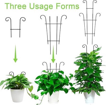 Plant Trellis for Potted Plants 2p, Larger 23in Garden Trellis for Climbing Plants Indoor Outdoor, Rustproof House Plant Support Stakes for Pothos Hoya Ivy Flower