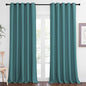 NICETOWN Sliding Door Window Treatment Blackout Patio Door Curtain Panels, Privacy Thermal Drapes for Bedroom Living Room Department with Grommet Top (Sea Teal, W66 x L110)