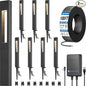SUNVIE All-In-One LED Low Voltage Landscape Lighting Kit, 8-Pack Pathway Lights with Transformer and 100FT 16/2 AWG Wire, 3000K Waterproof Landscape Path Lights with Connectors for Walkway Garden Yard