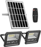 Solar Flood Light Outdoor 1000LM Dual 6000K Bright White Floodlights Ip65 Waterproof Solar Power Light Auto On/Off Dusk to Dawn with Remote Control for Yard, Garden, Shed, Barn.