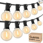 RTTY Classic 300FT Modular Professional Outdoor String Lights System with 111 G40 Bulbs (3x100FT) - Configure for Estate Borders, Multi-Area Event Sites, Commercial Corridors & Permanent Installations