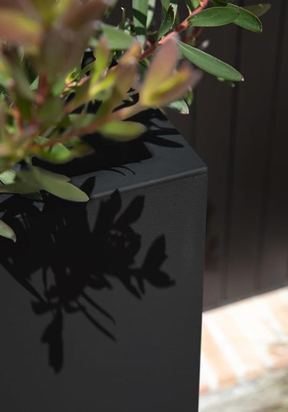 Veradek Block Series Pedestal Planter - Tall Planter for Indoor or Outdoor Front Porch | All-Weather Use with Removable Insert Bucket | Modern Décor for Flowers, Tall Trees, Faux Plants