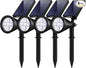 InnoGear Solar Lights Outdoor Lighting Waterproof Landscape Spotlights Uplighting for Outside Flag Garden Trees Yard Pathway Wall Auto On/Off, Pack of 4 (Cool White)