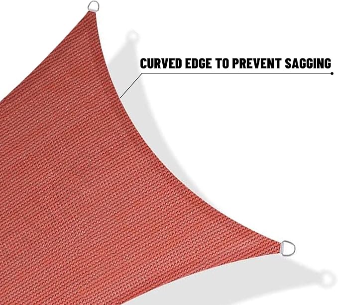 SUNNY GUARD Custom Size 10'x12'x15.6' Terra Red Sun Shade Sail Right Triangle UV Block Shade for Backyard Yard Patio Deck Garden(Customized)