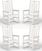 Ciokea Oversized Outdoor Rocking Chairs Set of 4, 380lbs Heavy-Duty Large Patio Rocker, High Back Cozy Porch Chairs, Weather Resistant Patio Rocking Chairs for Outside, Fire Pit, Deck, White
