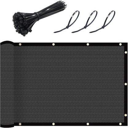 UPGRADE Fence Privacy Screen 5' x 25' Fence Commercial Shade Cover with Brass Grommets Heavy Duty Perfect for Outdoor Back Yard-Dark Grey, Customizable