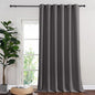 NICETOWN Blackout 118 inch Long Curtain for Living Room, Grommet Room Divider Sound Reducing Window Treatment for Sliding Glass Door/Bedroom, Gray, W80 x L118, 1 Panel