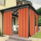 BONZER Outdoor Curtains for Patio Water Resistant Heavy Privacy Light Filtering Grommet Outside Curtains for Porch, Pergola, Gazebo, 1 Panel, 54W x 84L inch, Mecca Orange