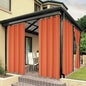 BONZER Waterproof Indoor/Outdoor Curtains for Patio Thick Privacy Grommet Curtains for Bedroom, Living Room, Porch, Pergola, Cabana, 1 Panel, 84W x 84L inch, Mecca Orange