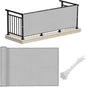 LOVE STORY 3'x16' Gray Balcony Screen Privacy Fence Cover (HDPE) UV Protection Weather-Resistant 3 FT Height Shield for Deck, Patio, Backyard, Outdoor Pool, Porch, Railing