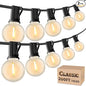 RTTY Classic Series 200FT Outdoor String Lights Expandable System with 74 G40 Bulbs (2x100FT) - for Sprawling Properties, Large Commercial Patios, or Dual-Zone Backyard & Event Lighting