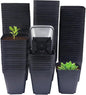 Square Nursery Pots 2.7 Inch, Seed Starting Pot with Drainage Small Plastic Plant Pots Flower Planter (Black 1200pcs, 2.7" 1200P)