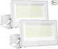 Onforu 120W Flood Lights Outdoor,12000lm White LED Work Light with Plug, 6500K Daylight White LED Flood Lighting, IP66 Waterproof Security Yard Lights for Yard Garage Stadium 2 Pack
