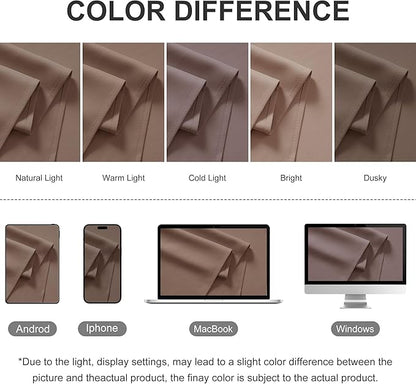 RYB HOME Outdoor Curtains for Patio Waterproof Block Sunlight Thermal Insulated Privacy Assured Thick Outside Curtains for Pergola, Deck, Gazebo, W52 x L90, Mocha, 1 Panel