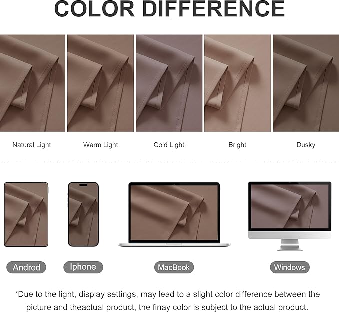 RYB HOME Outdoor Curtains Waterproof - Extra Wide Sun Blocking Insulating Curtains for Garage Patio Door Window Screen Porch Pergola, Wide 150 inches x Long 84 inches, 1 Panel, Mocha