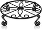 Black Plant Stand for Flower Pot Heavy Duty Potted Holder Indoor Outdoor Metal Rustproof Iron Garden Container Round Supports Rack for Planter Bronze, Pumpkin Stand Outdoor……