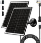 Zivif Solar Panel Charger for Arlo Essential 2K (2nd Gen), Essential XL & Spotlight Cameras – USB-C & Micro USB, IP66 Waterproof, 360° Adjustable Mount, 7.2ft Cable,2 Pack