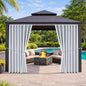 Outdoor Indoor Curtains W105 x L84 for Patio - Weather-resistant Window Panels Privacy Protect Grommet Top Thermal Insulated Home Curtain for Porch Pergola Lawn Garden Hot Tub Area (2 Panels)