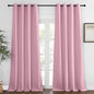 NICETOWN Blackout 108 inch Curtains for Sliding Glass Door, Grommet Thermal Insulated Room Darkening Window Treatment Sound Reducing Drapes for Room Divider, 1 Panel, W52 x L108, Rouge Pink