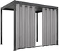 Easy-Going Linen Look Outdoor Curtains Waterproof Windproof Porch Curtains, Soft Thicken Outdoor Privacy Curtains for Patio, Gazebo, Grommet Top and Tab Bottom Drape, 1 Panel, 54x120 inch, Grey